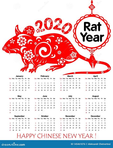 year of the rat calendar